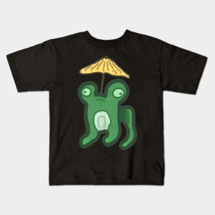 Umbrella Frog Kids T-Shirt